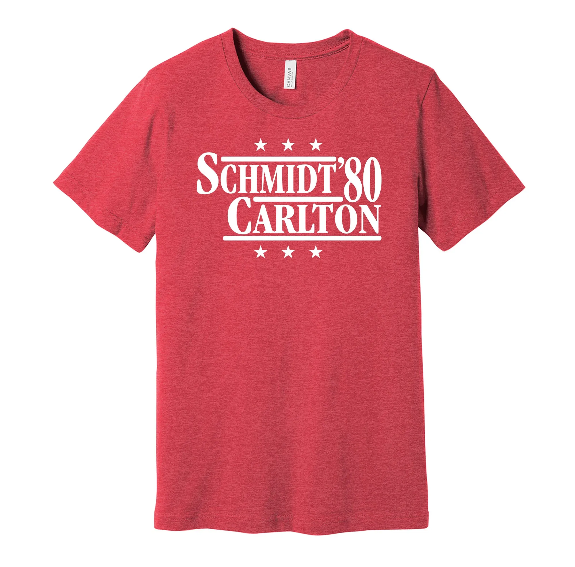 Schmidt & Carlton '80 - Philadelphia Baseball Legends Political Campaign Parody T-Shirt - Hyper Than Hype Shirts