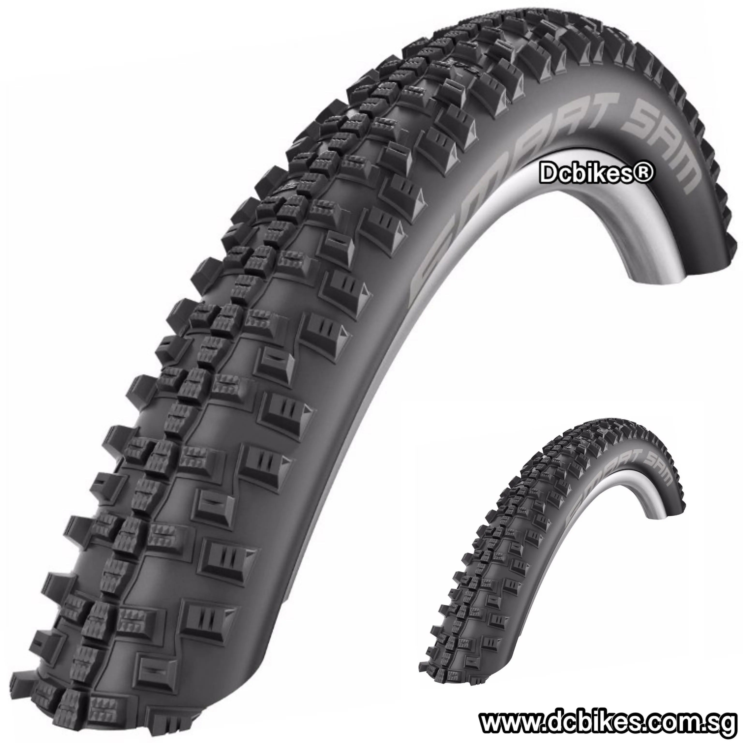 Schwalbe 20 X 2.35 Smart Sam 24 X 2.35 Wired Bead Bicycle Tyres Etrto: 60-406/507 (2 Tires)
