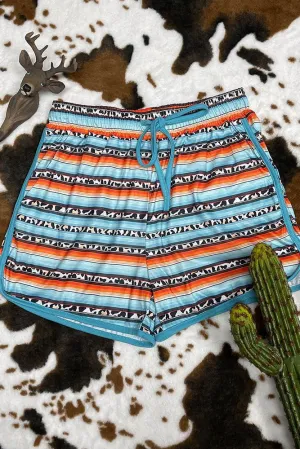 SERAPE CHEETAH PRINT LADIES SHORTS