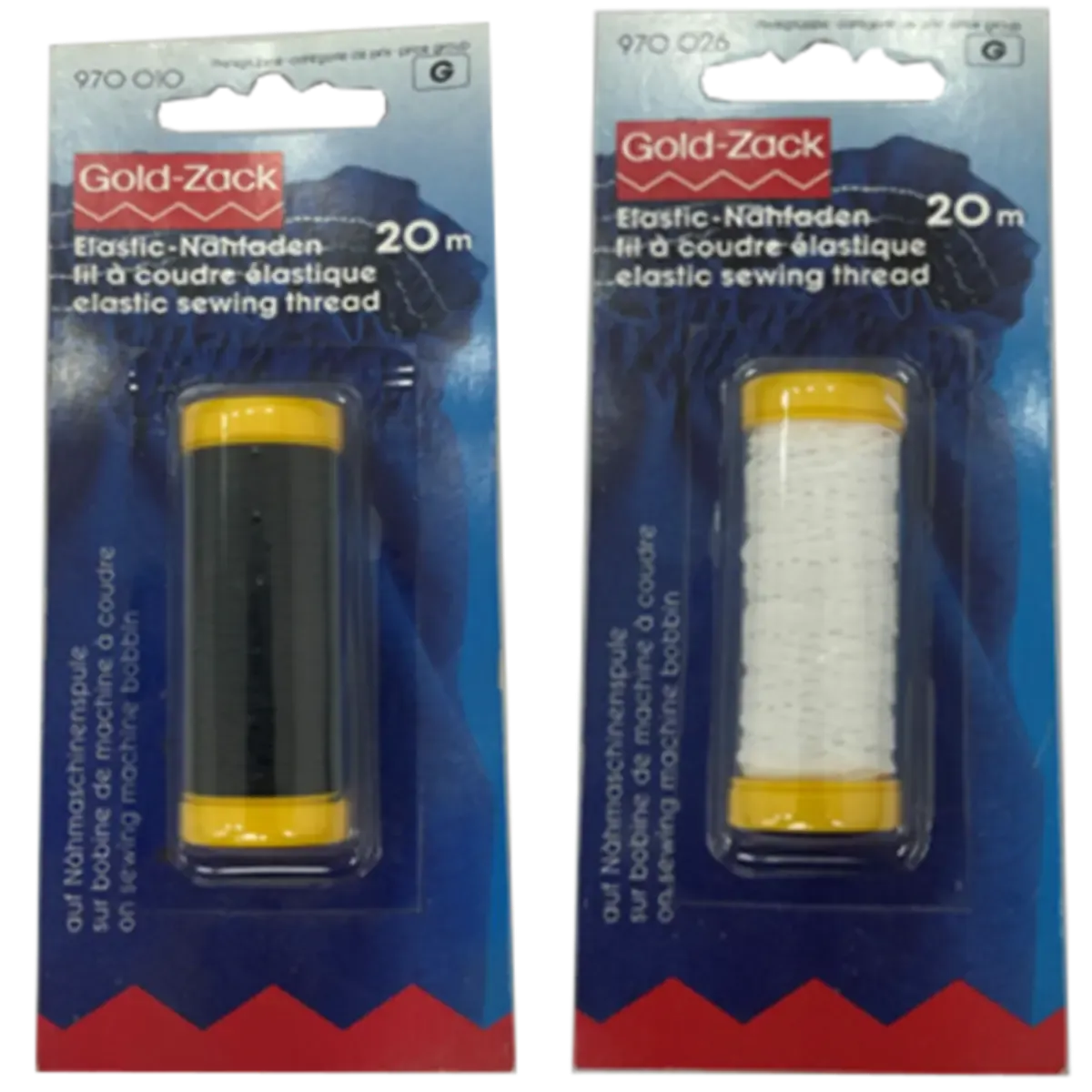 Shirring Elastic Sewing Thread Gold-Zack By Prym - Available In White Or Black