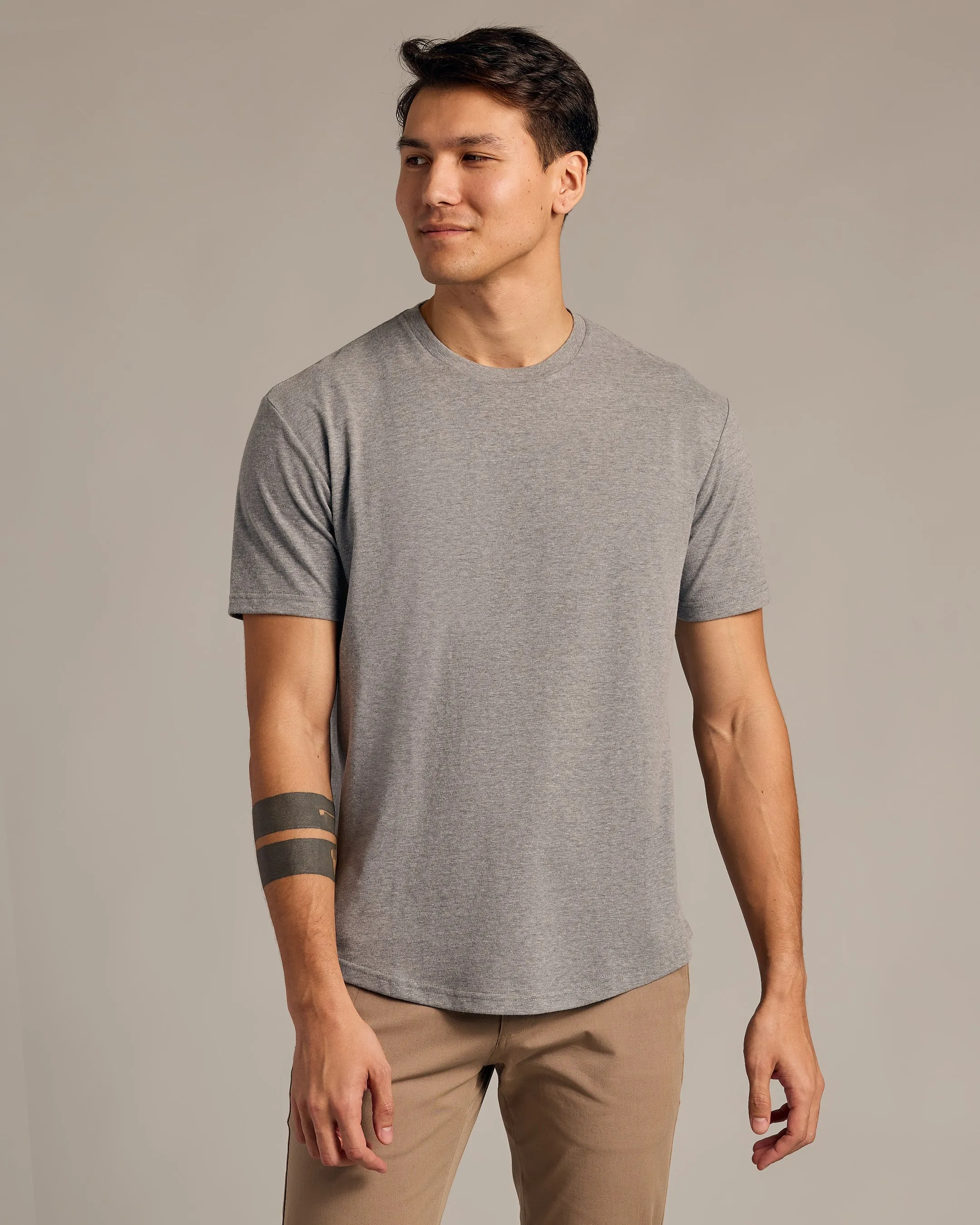 Short Sleeve Curved Hem Crew 6-Pack