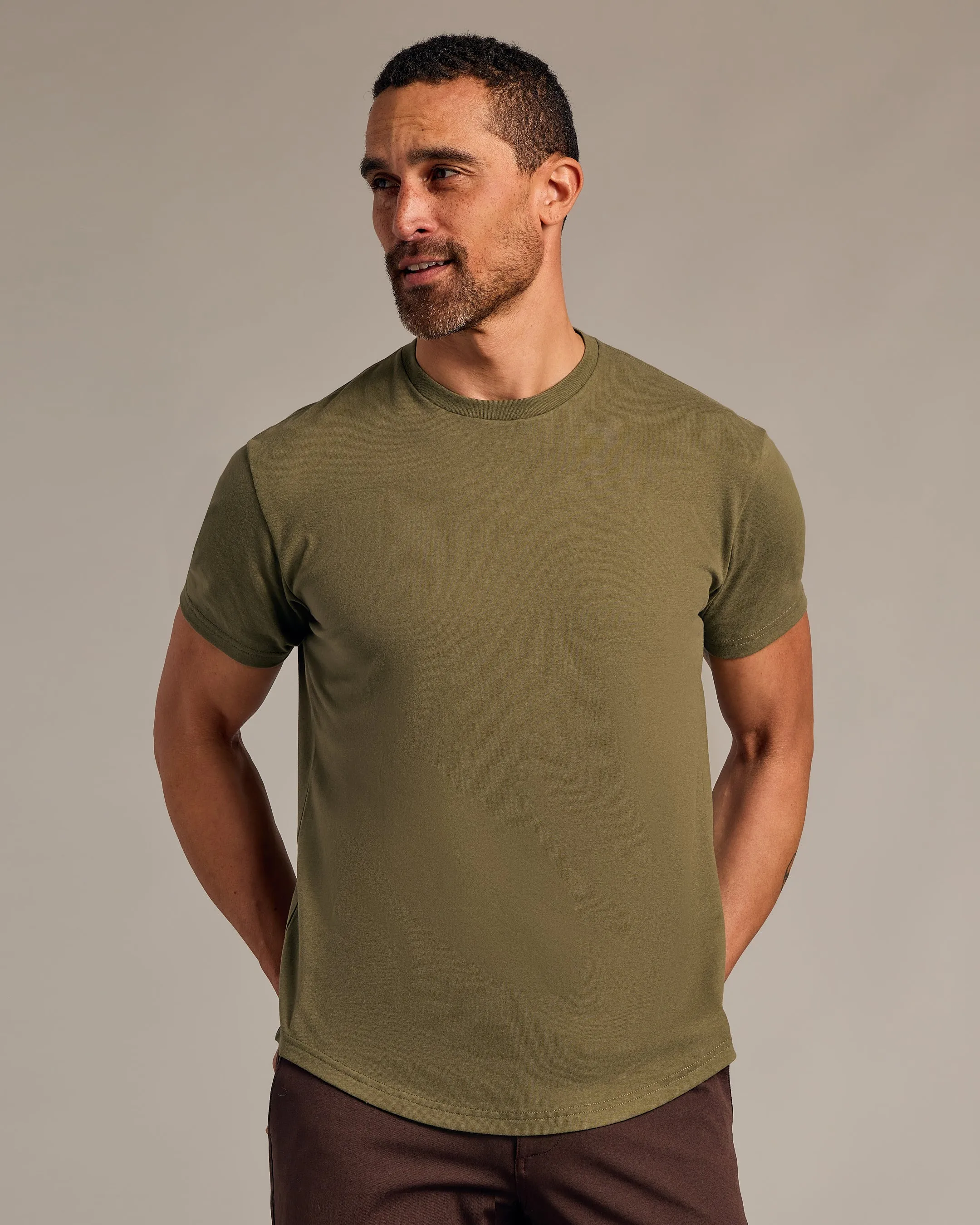 Short Sleeve Curved Hem Crew 6-Pack