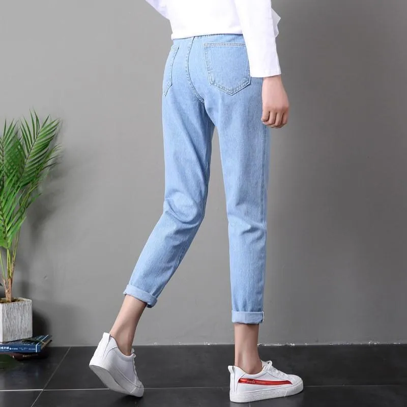 Shredded Denim Pants
