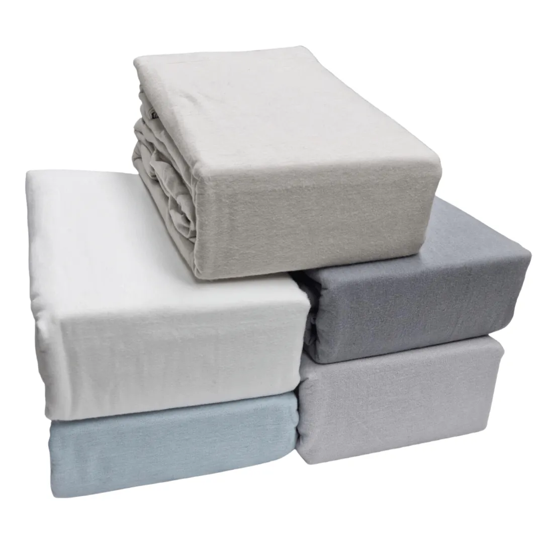 Simon Baker Cotton Flannel Winter Sheet Set Platinum 4 Piece