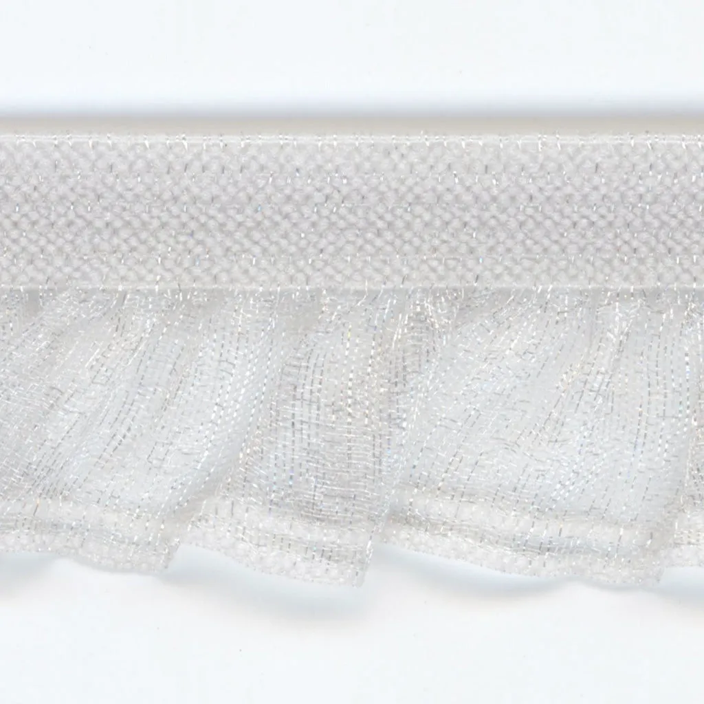Single Frill Stretch #100 Pale Silver