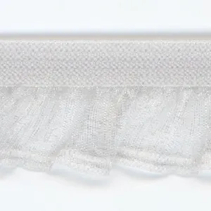 Single Frill Stretch #100 Pale Silver