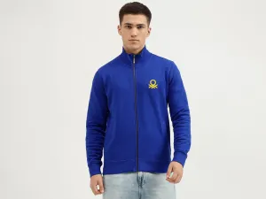 Slim Fit High Neck Solid Sweatshirts