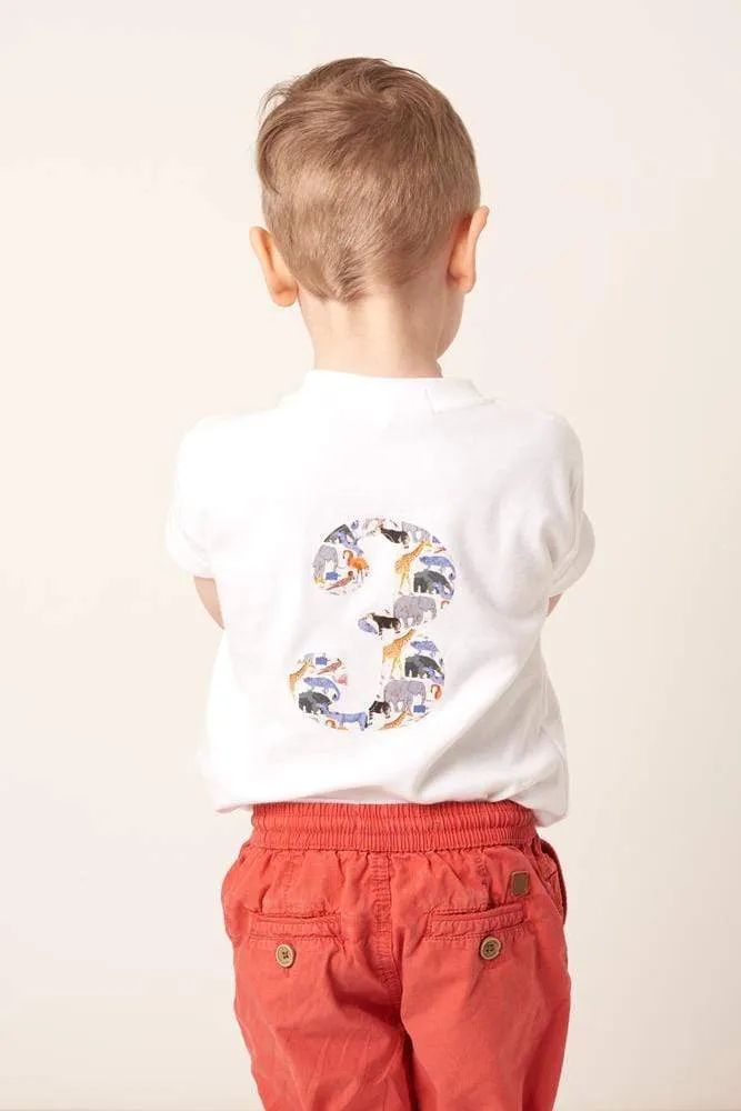 Small Letter & Large Number T-Shirt