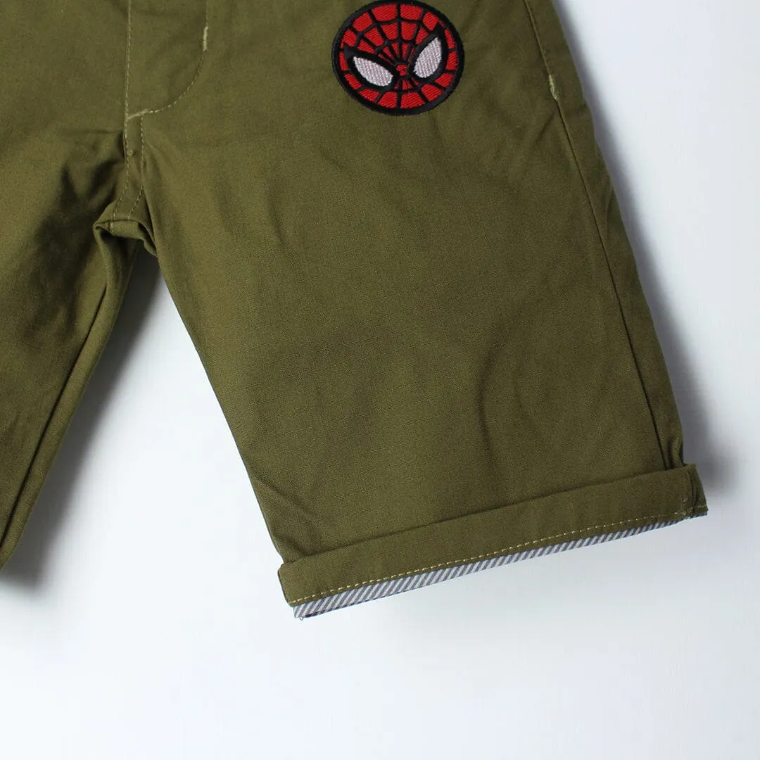 Smart Green Themed Summer Boys Short