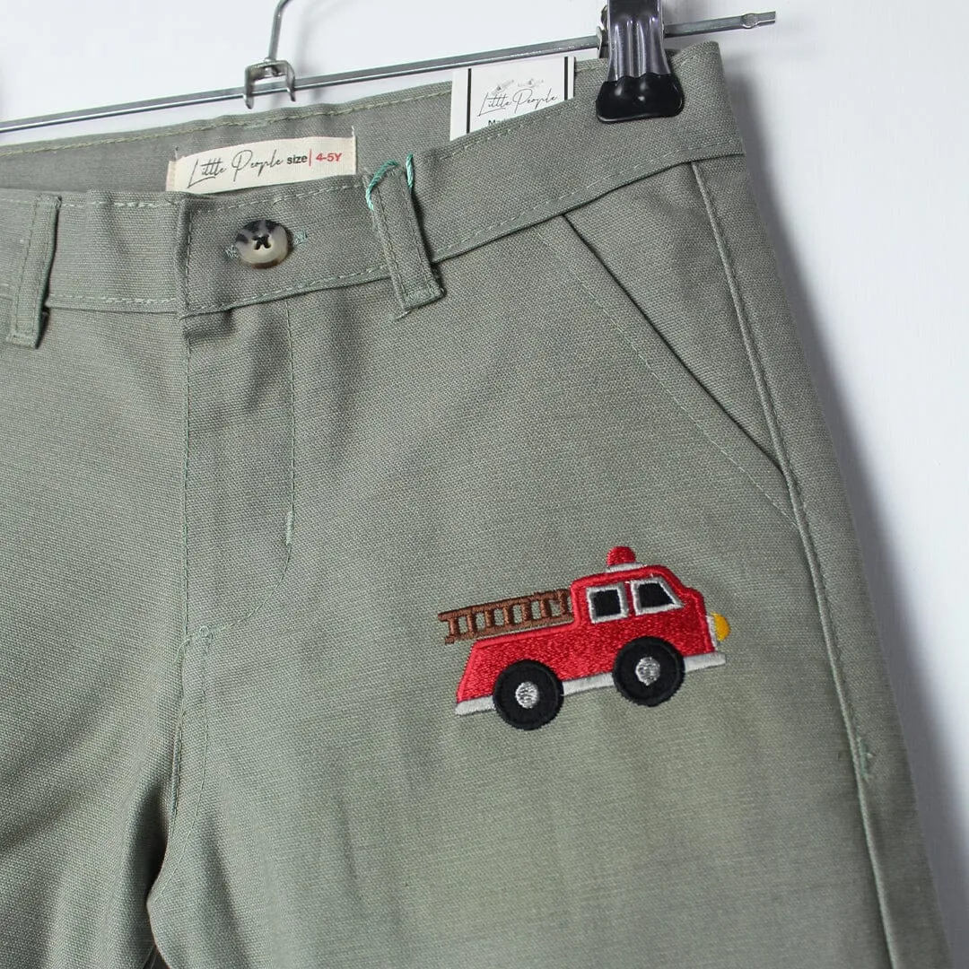 Smart Green Themed Summer Boys Short
