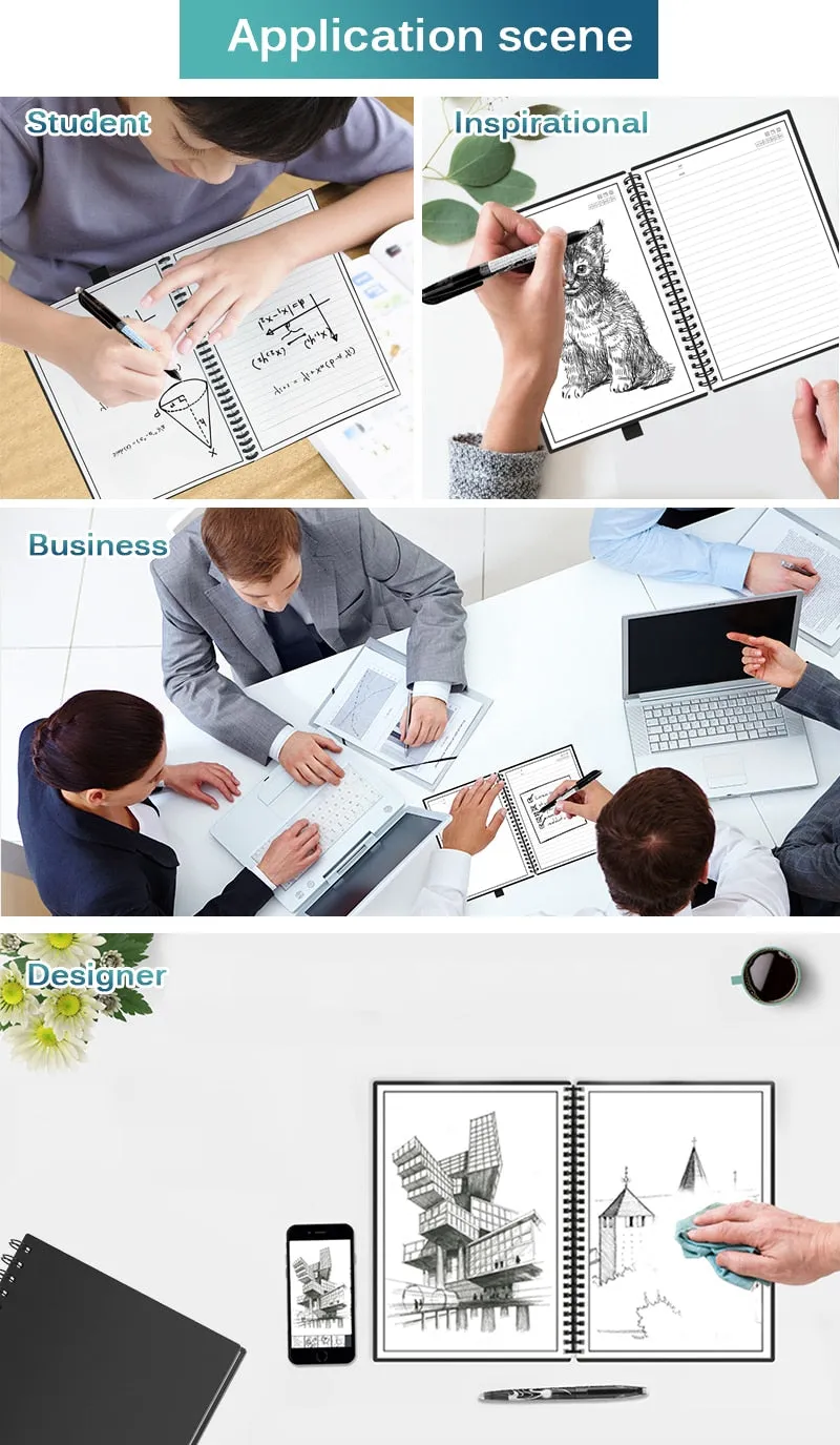 Smart Reusable Erasable Notebook Microwave
