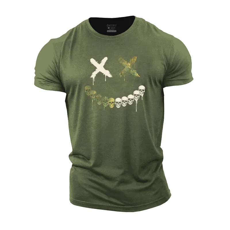 Smile Skull Cotton T-Shirt