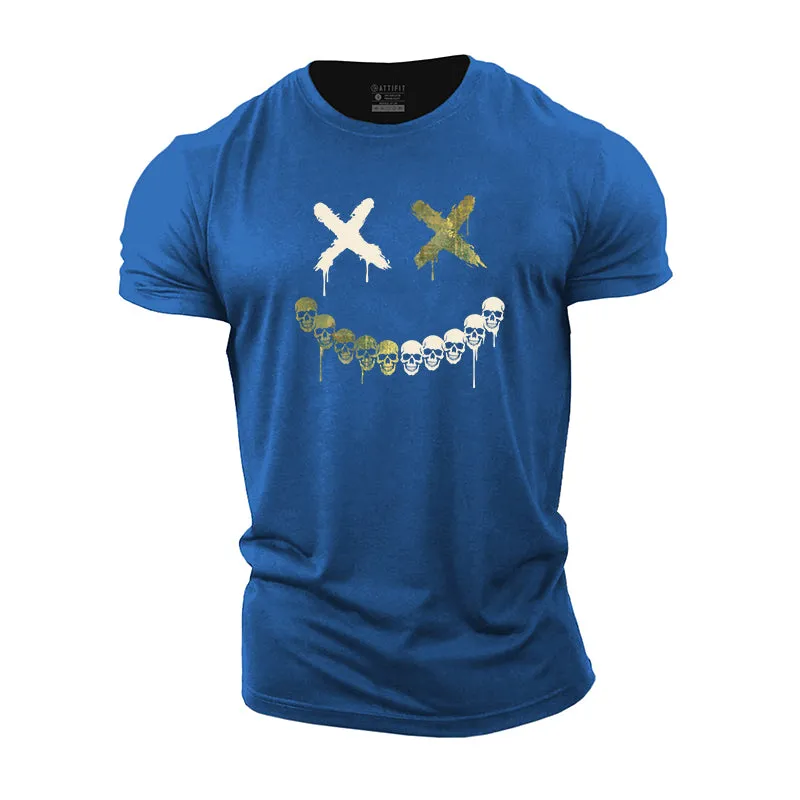 Smile Skull Cotton T-Shirt
