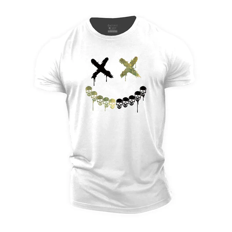Smile Skull Cotton T-Shirt