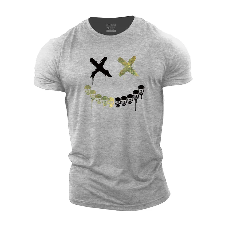 Smile Skull Cotton T-Shirt
