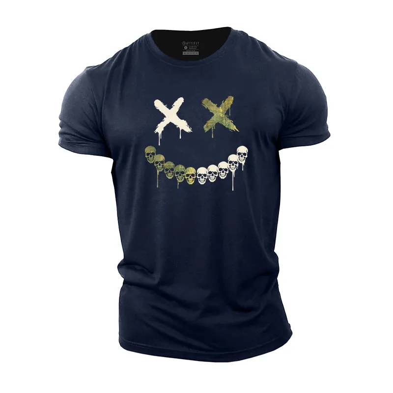 Smile Skull Cotton T-Shirt