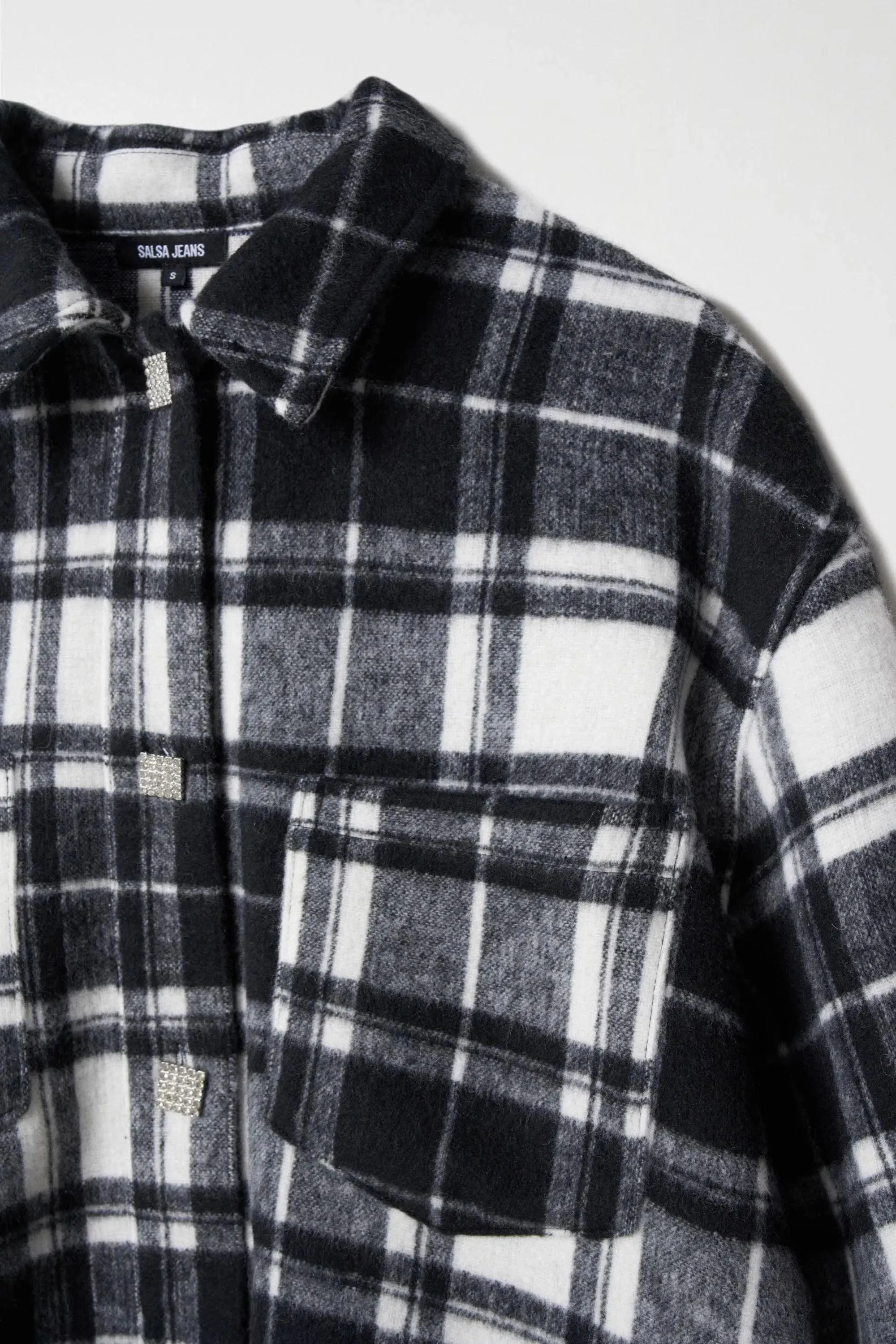 Sobrecamisa Salsa Jeans de Cuadros con Lana