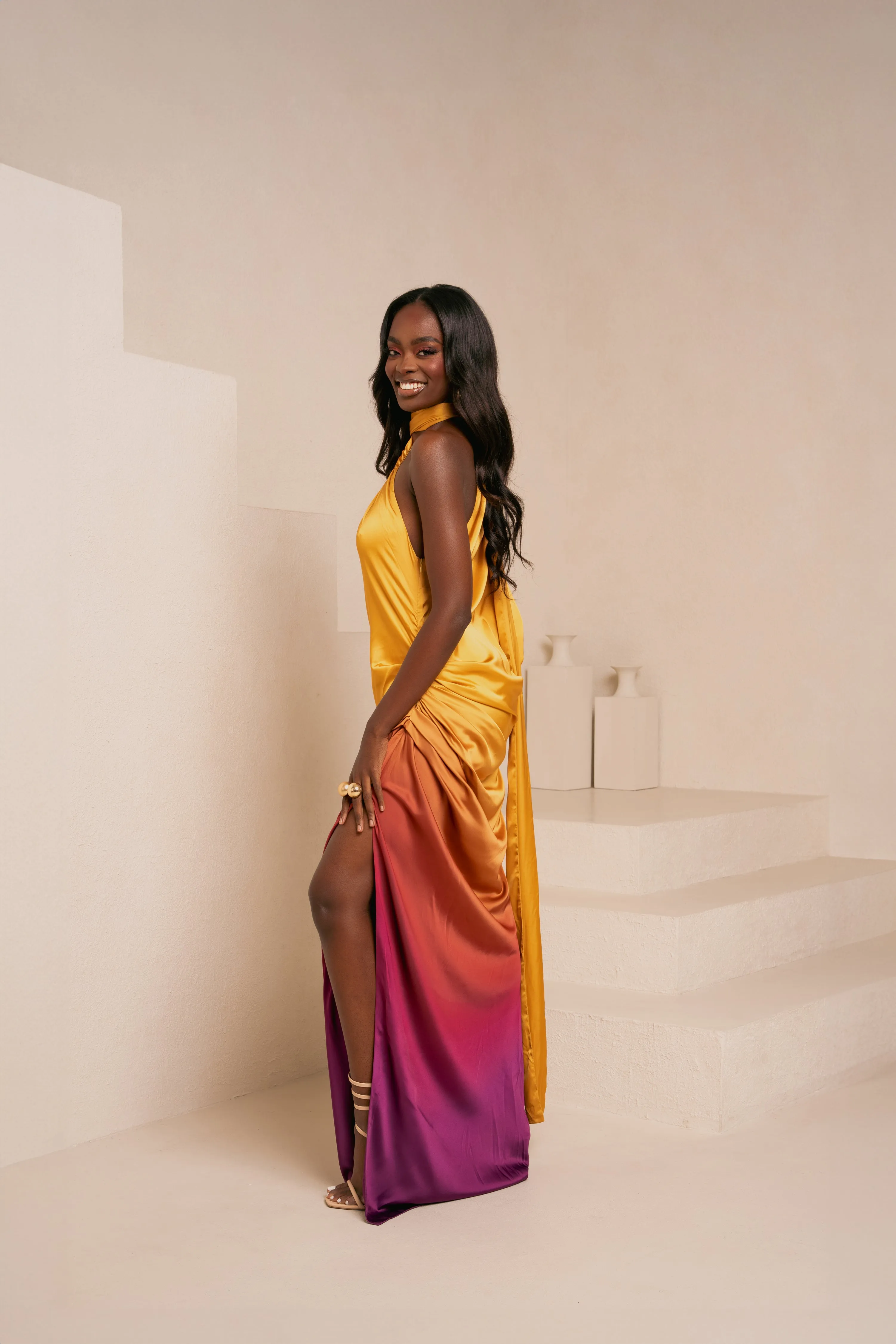 SOL DRAPE MAXI DRESS