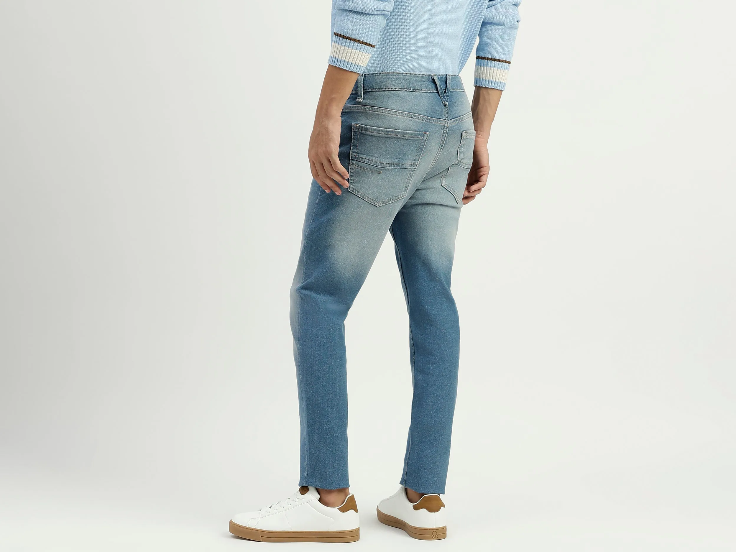 Solid Mid Rise Jeans