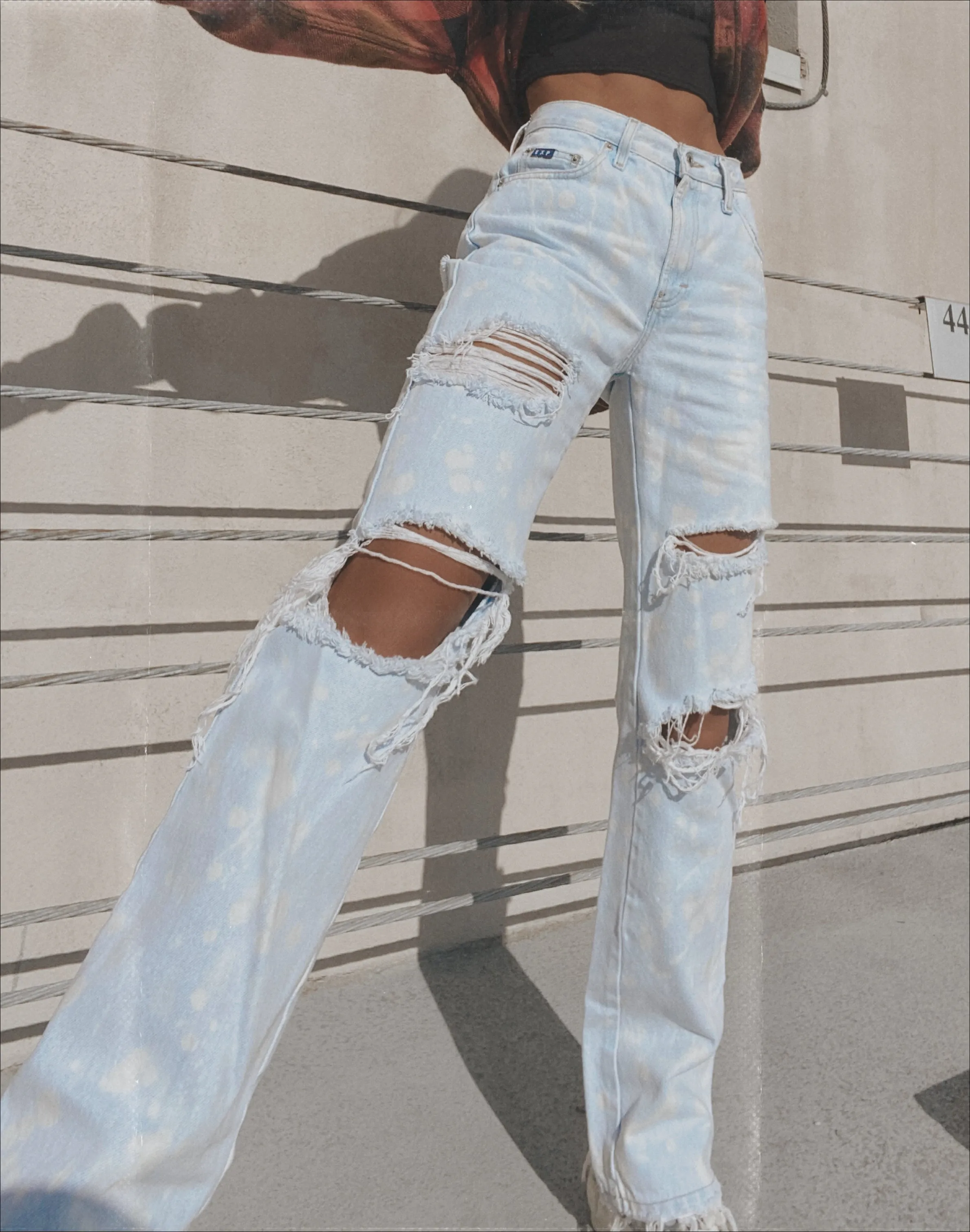 Splattered Express jeans (Size 2)