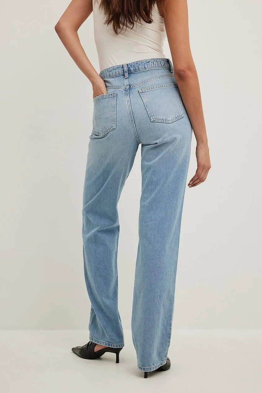 Straight High Waist Jeans For Womens