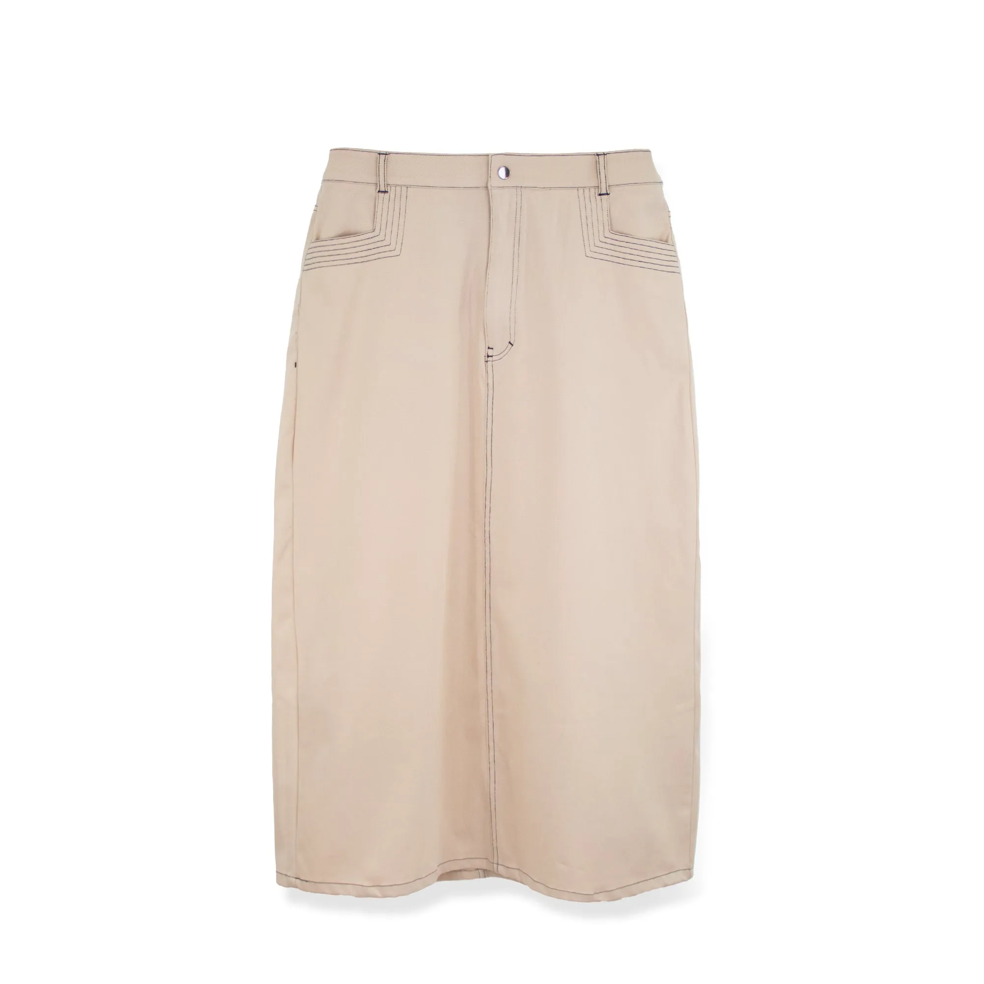 STRETCH COLORED DENIM  SKIRT
