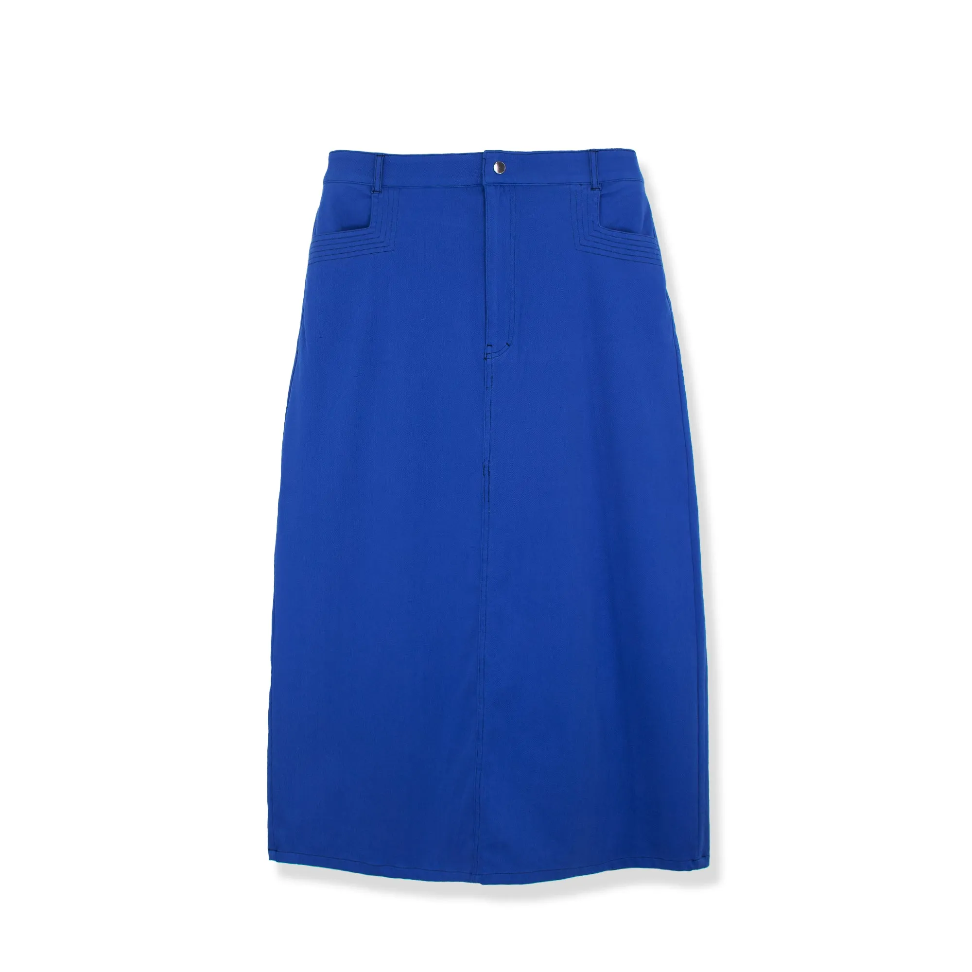 STRETCH COLORED DENIM  SKIRT