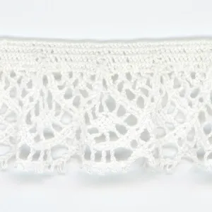 Stretch Torchon Lace #01 White
