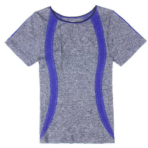 Style Yoga Gym Compression Tights Women's Sport T-shirts Dry Quick Running Short Sleeve Fitness Women Clothes Tees tops