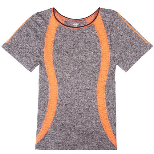 Style Yoga Gym Compression Tights Women's Sport T-shirts Dry Quick Running Short Sleeve Fitness Women Clothes Tees tops
