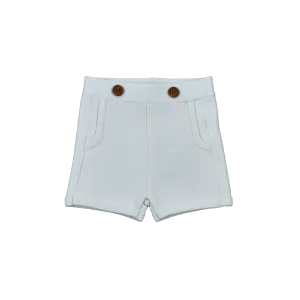 Sweet Threads Off White Ace Knit Shorts