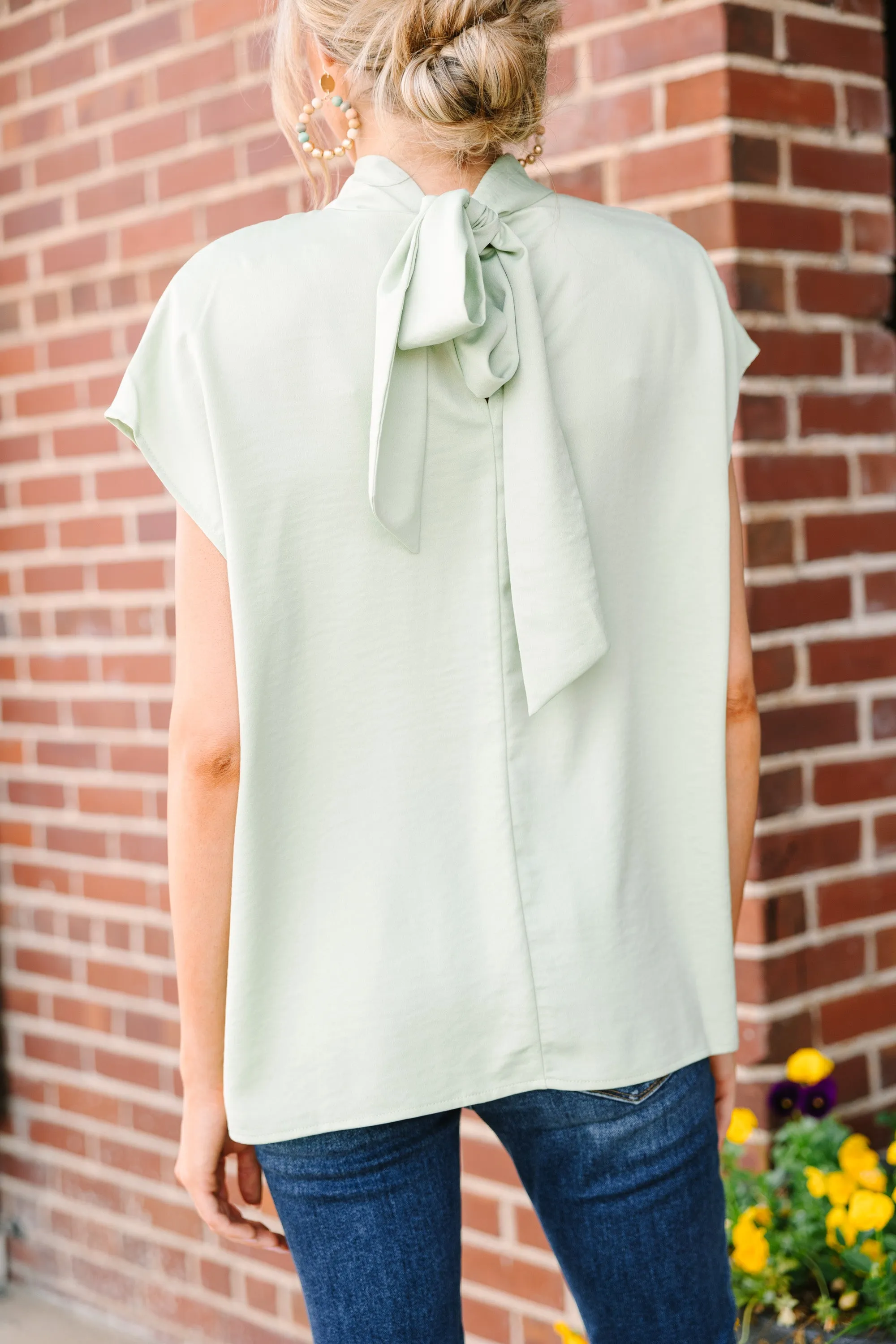 Take A Look Sage Green Blouse