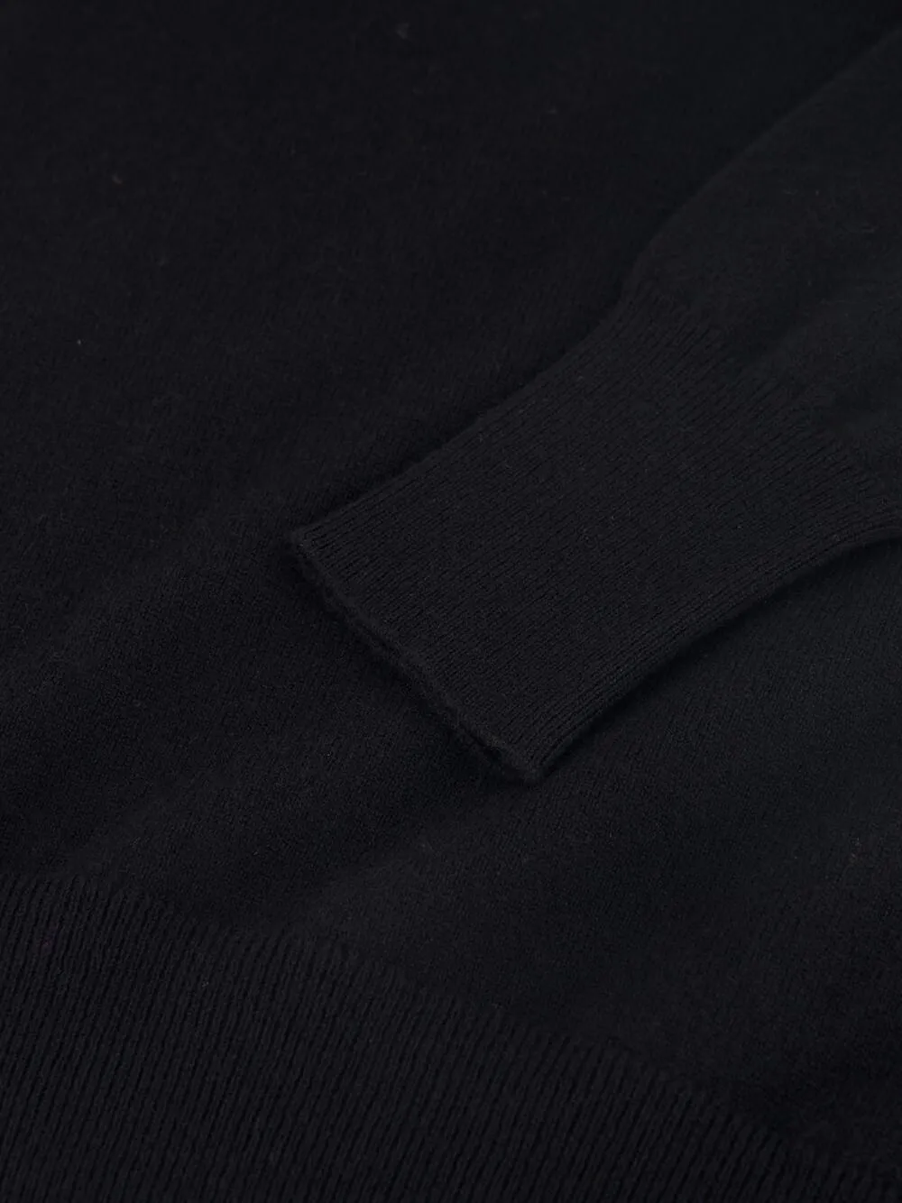 Talassa Black Crossed V-Neck Cashmere Sweater
