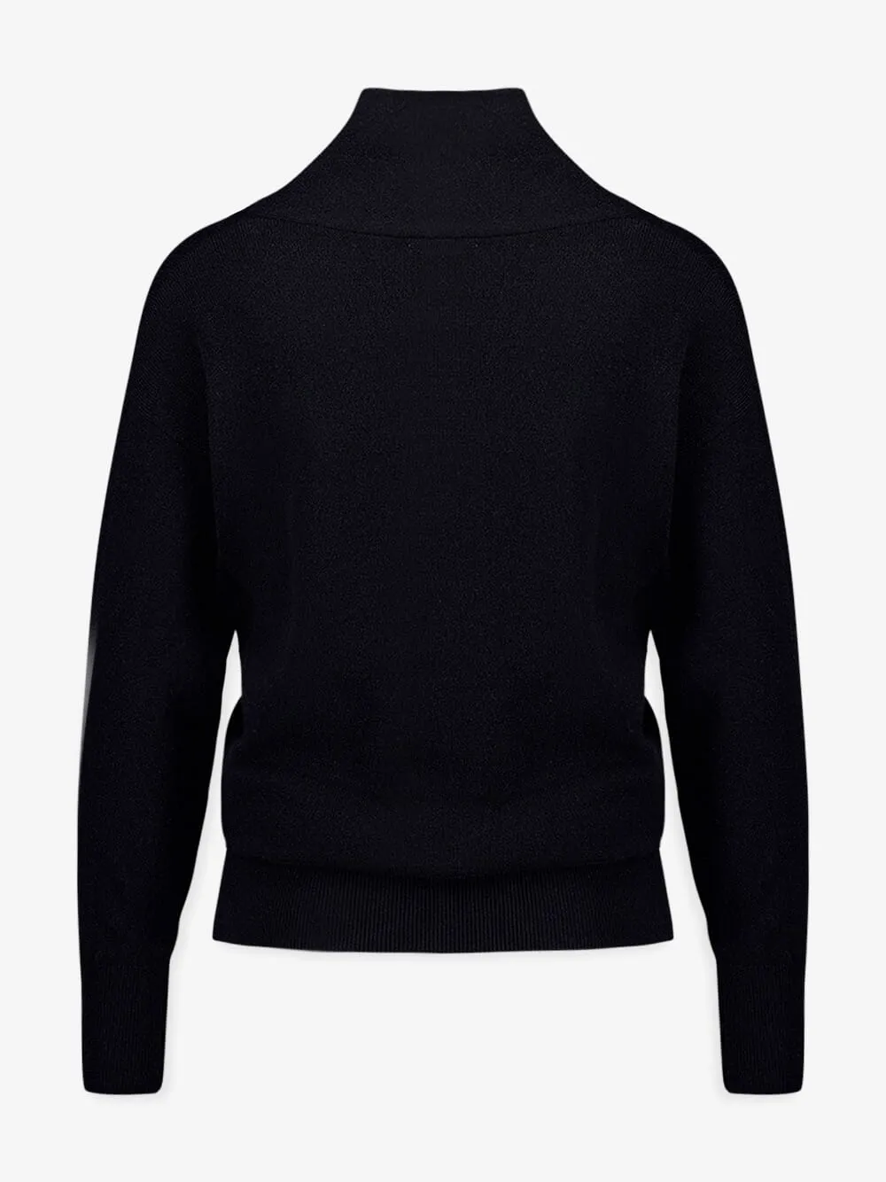 Talassa Black Crossed V-Neck Cashmere Sweater
