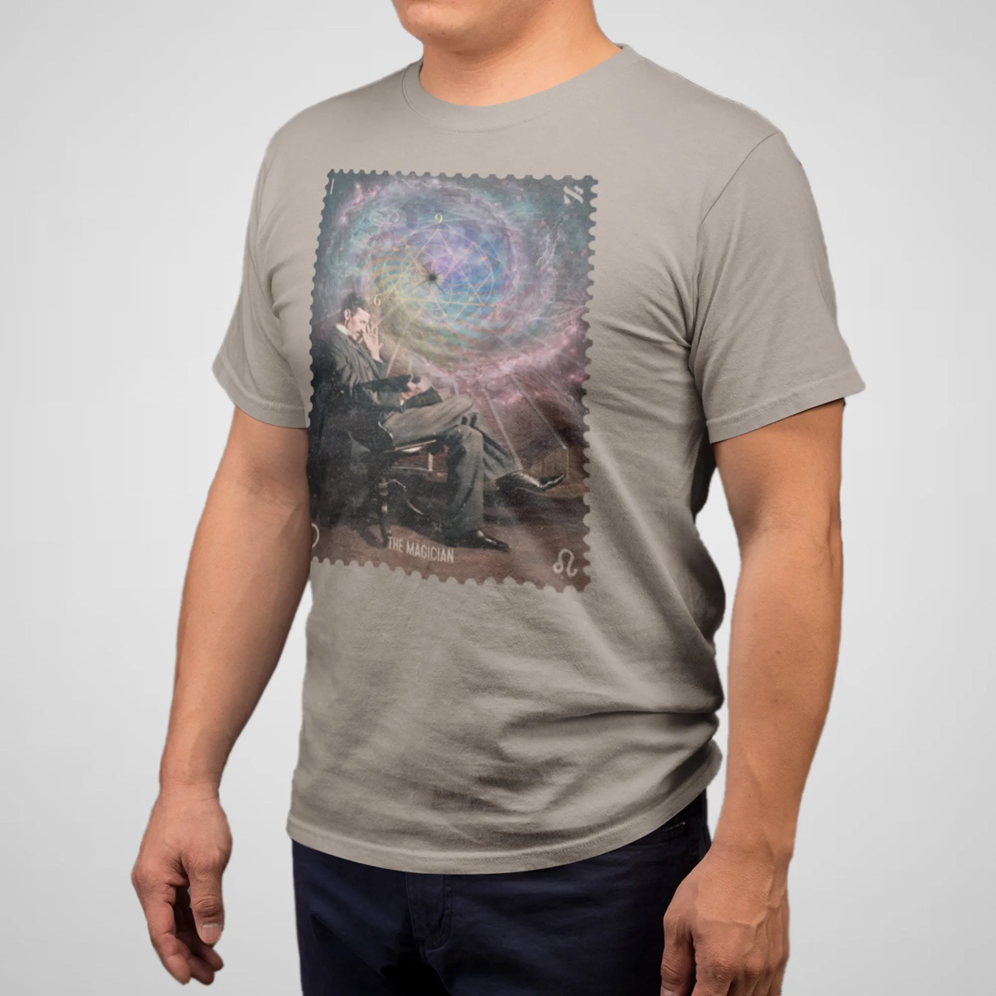 Tesla, The Magician, Inventor - Adult Unisex Jersey Crew Tee