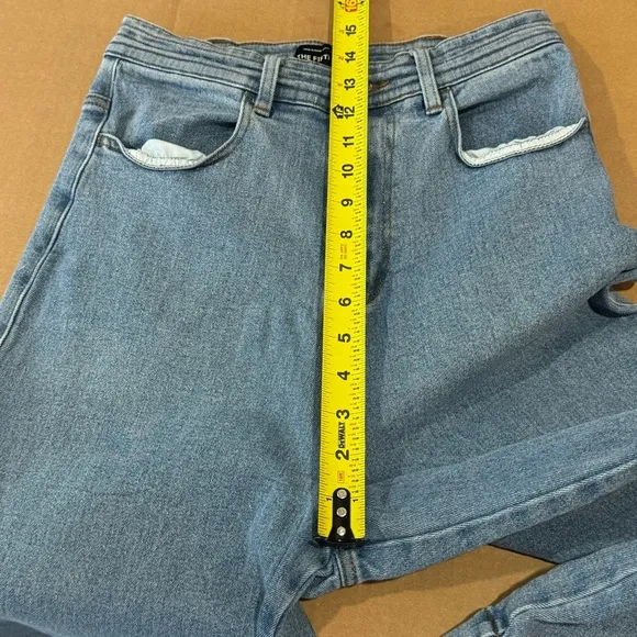 The Fifth Label High Waist Wide Leg Cropped Stretch Denim Jeans Medium Wash Sz 4