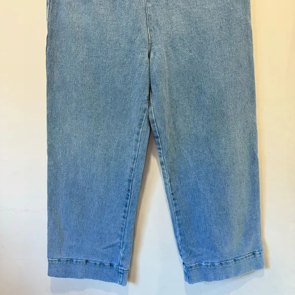 The Fifth Label High Waist Wide Leg Cropped Stretch Denim Jeans Medium Wash Sz 4