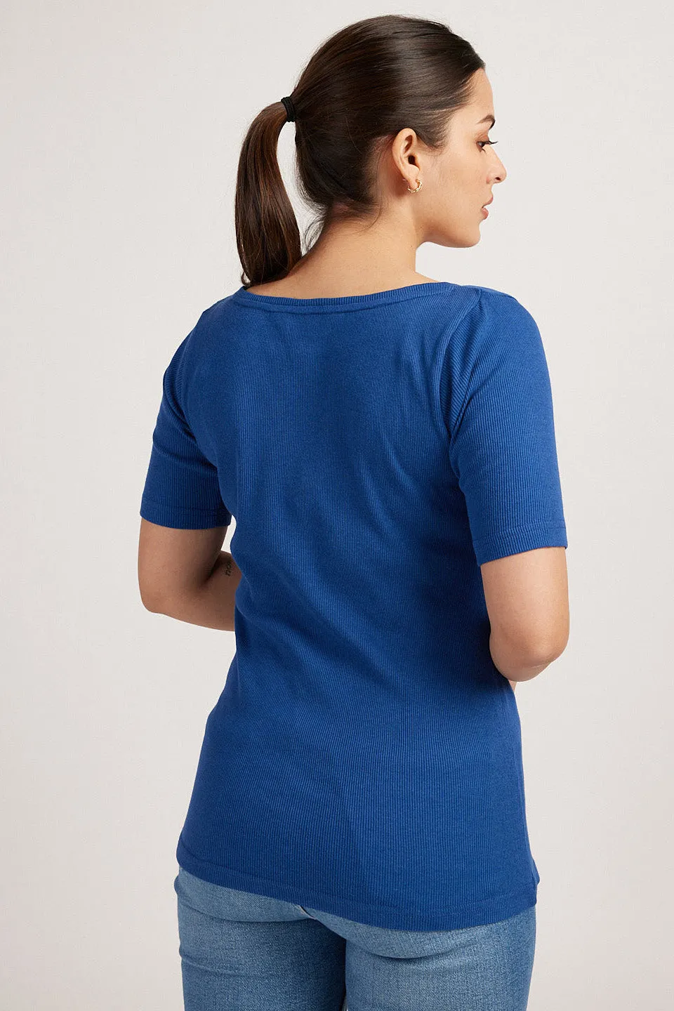 The Rib Boat Neck | Short Sleeve