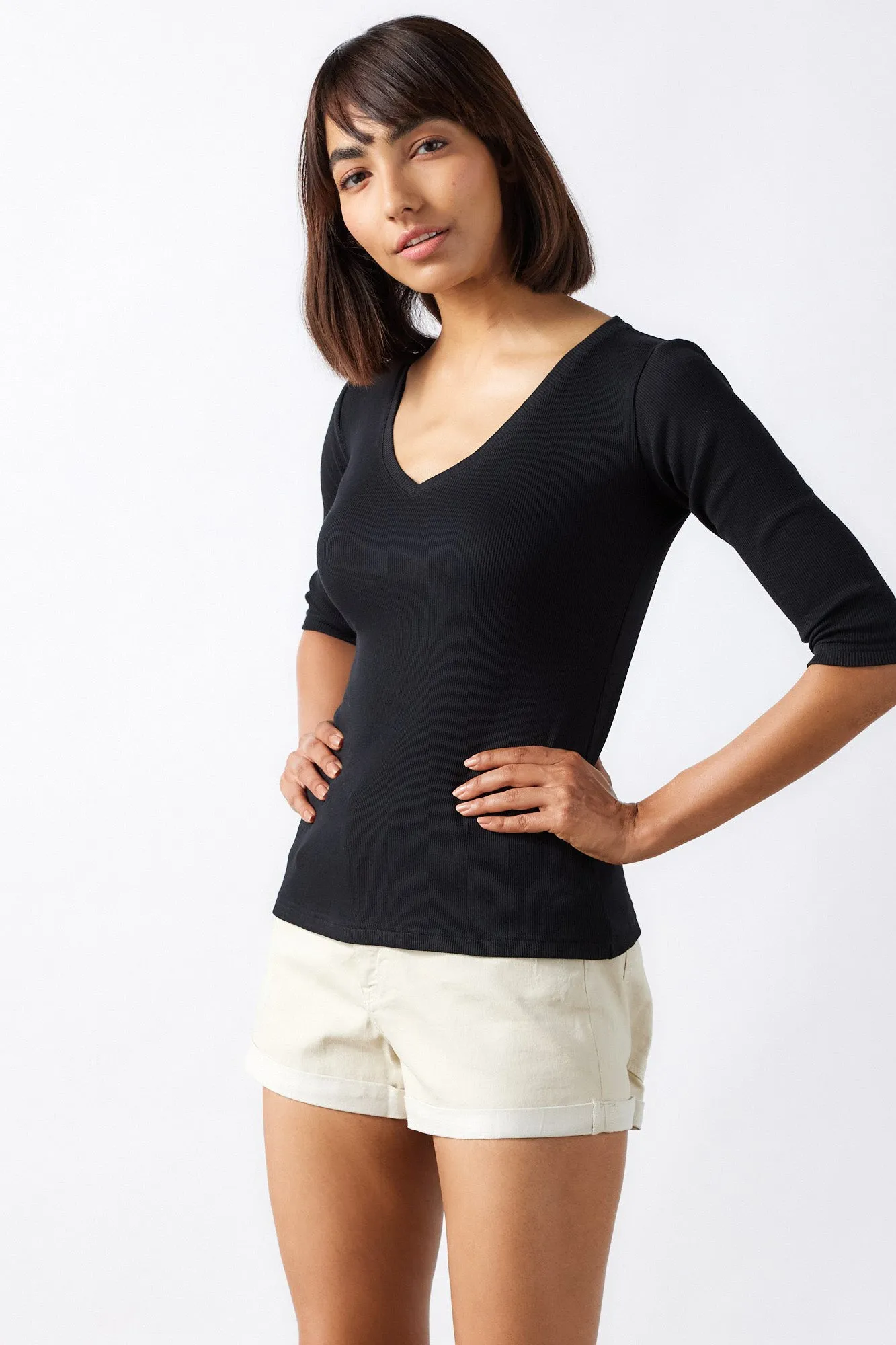 The Rib V Neck