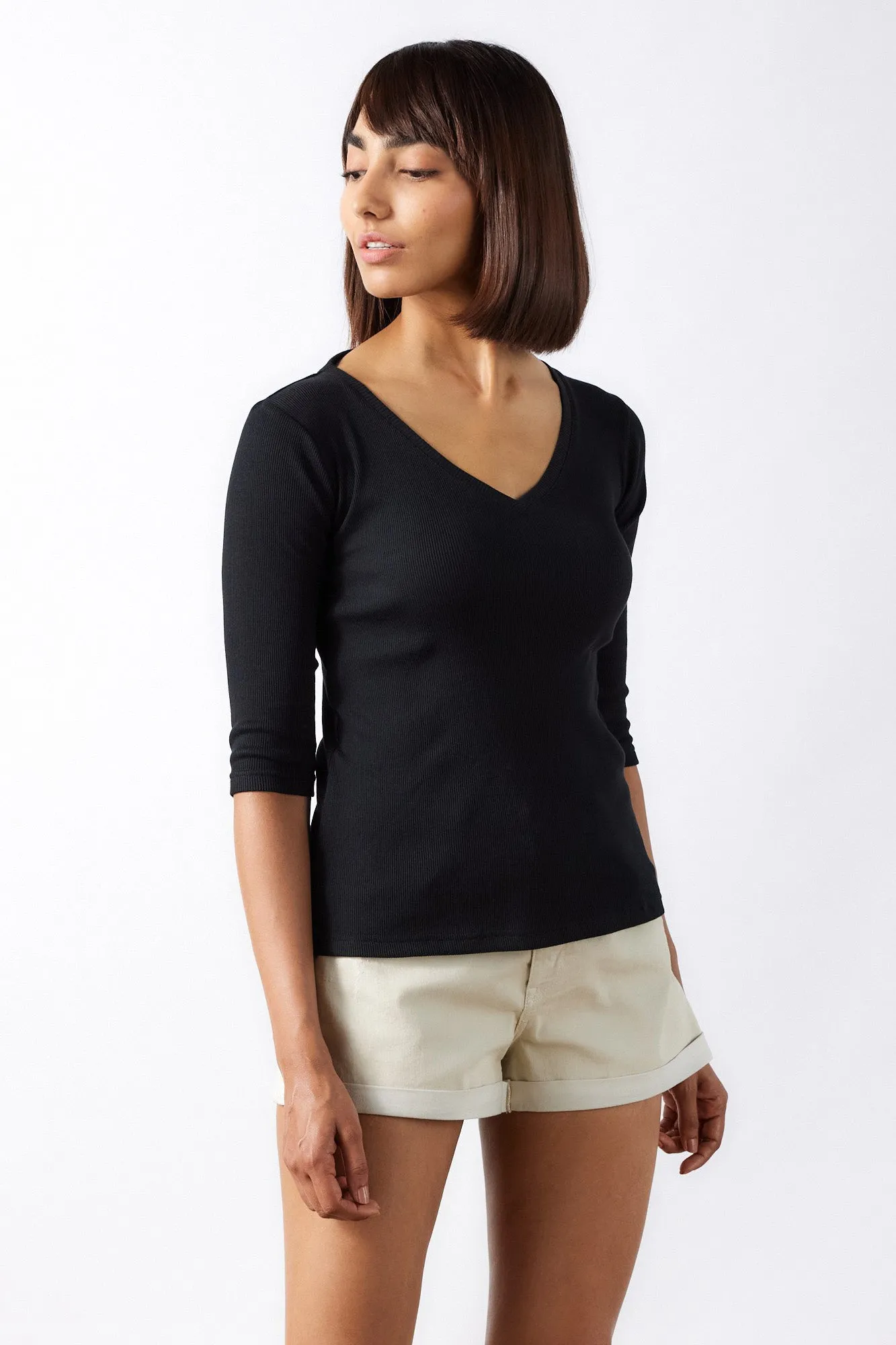 The Rib V Neck