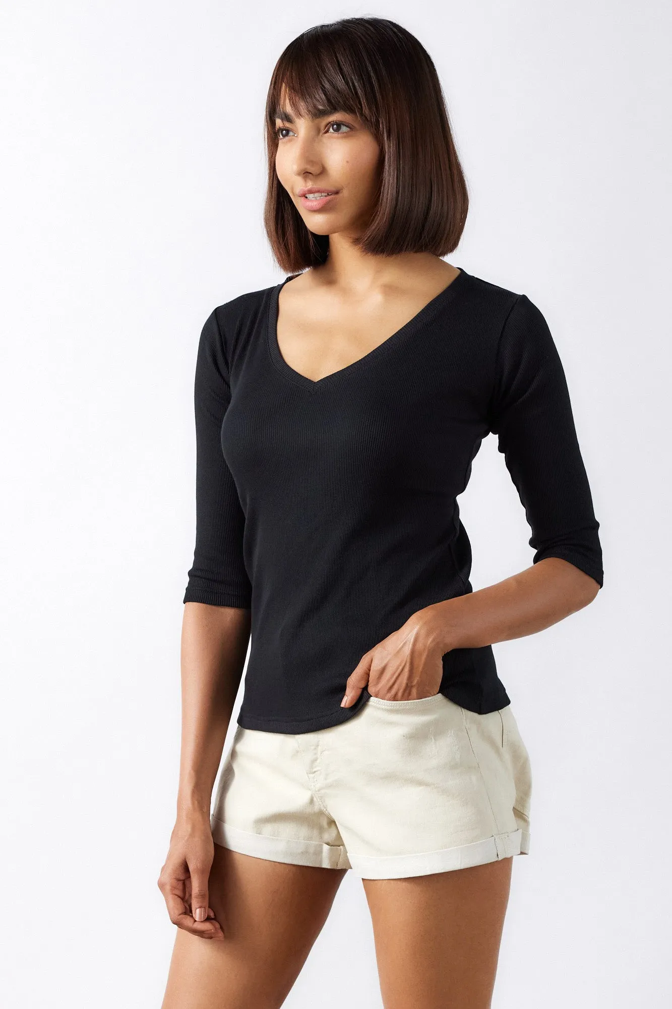 The Rib V Neck