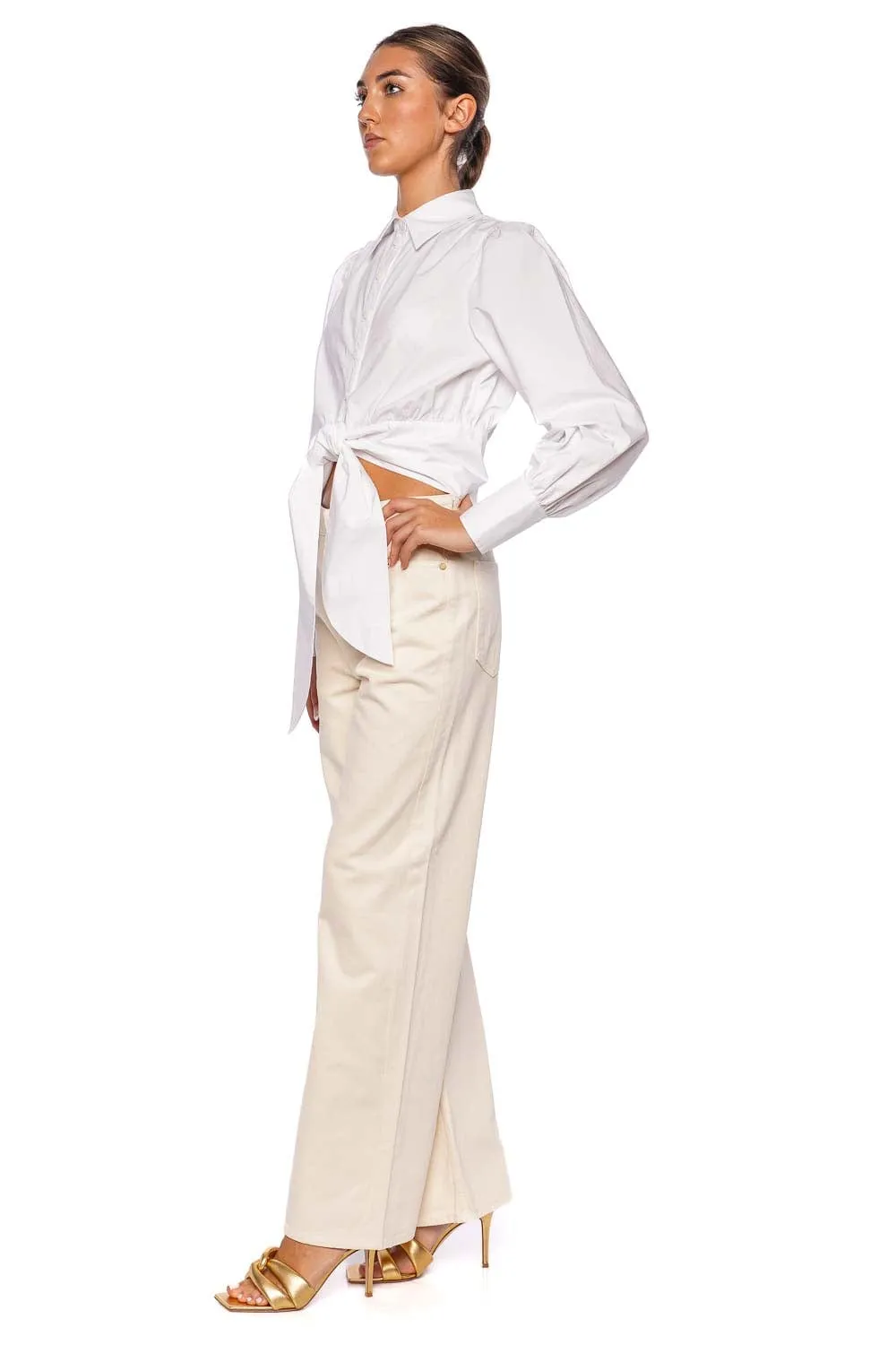 The Willow Pearled Cowrie Wide Leg Jean