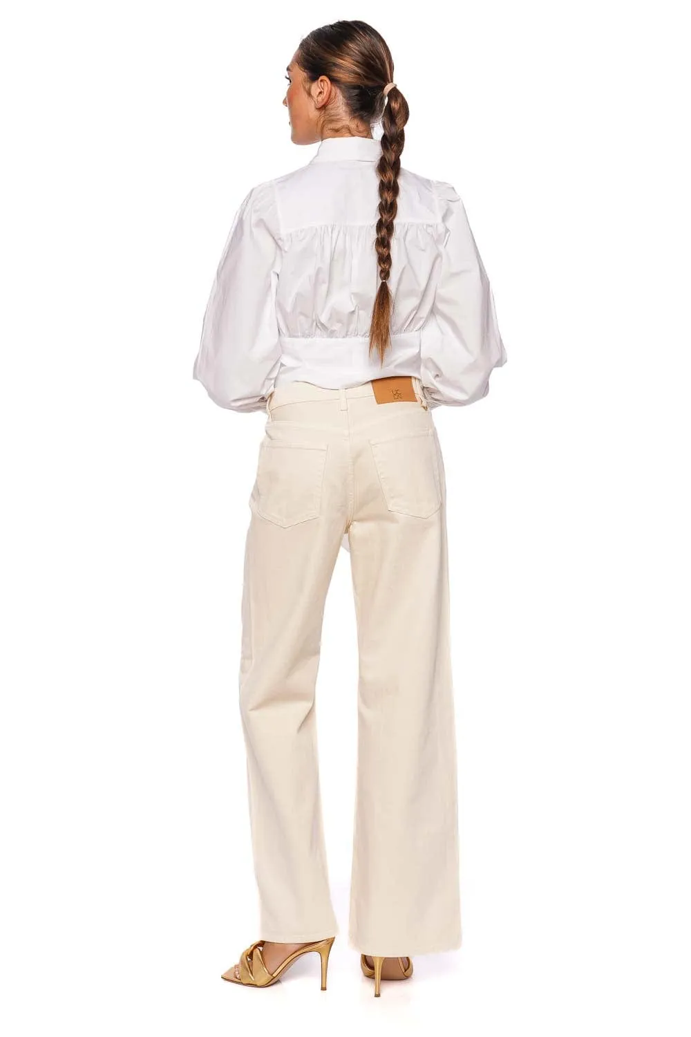 The Willow Pearled Cowrie Wide Leg Jean