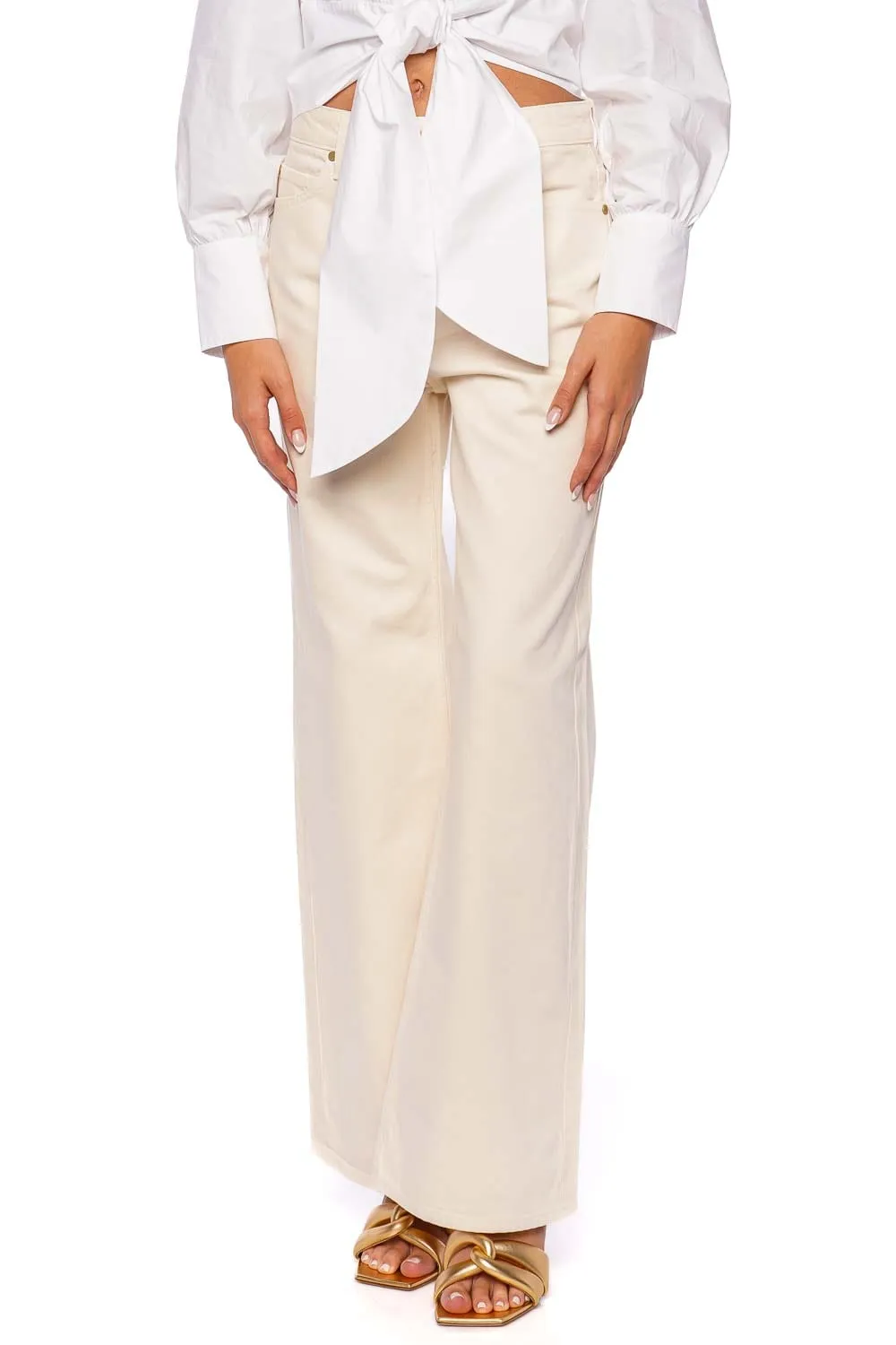 The Willow Pearled Cowrie Wide Leg Jean