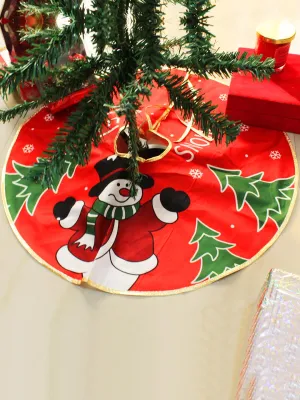 TIED RIBBONS Christmas Tree Skirt (24 inch) Round Cloth Premium Fabric Double Layered Thick Burlap Xmas Tree Skirt Base Mat Cover Holiday Party Decoration - Christmas Decorations Items for Home