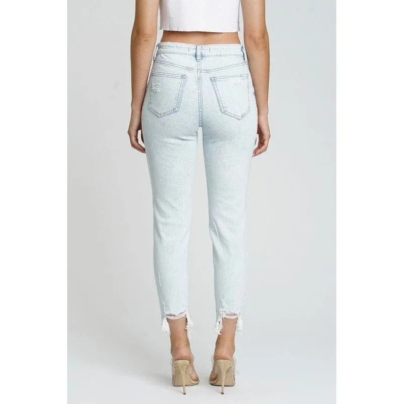 Tobi super high rise mom jean crop in playing for keeps lt