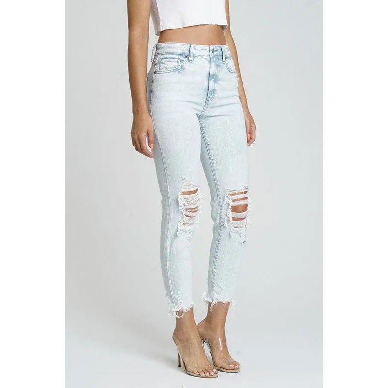 Tobi super high rise mom jean crop in playing for keeps lt