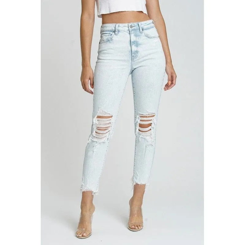 Tobi super high rise mom jean crop in playing for keeps lt