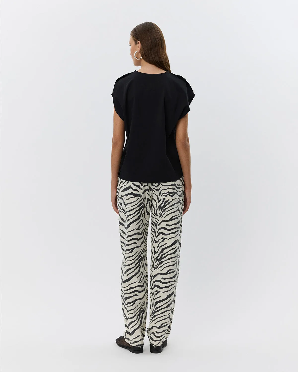 TOKYOSW ZEBRA JEANS - Light yellow