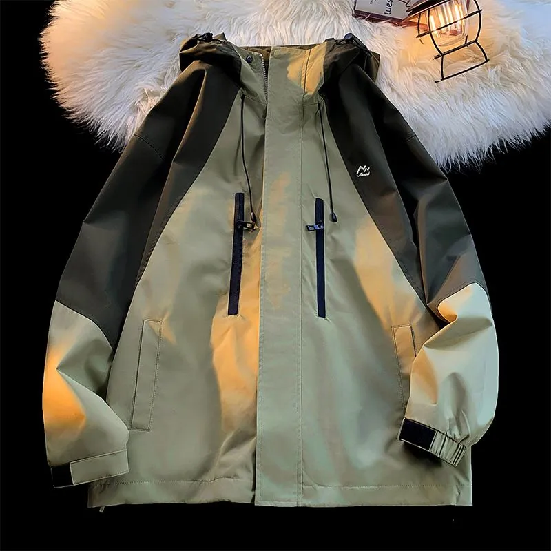 Trendy Drawstring Hem Windbreaker for Outdoor Adventures